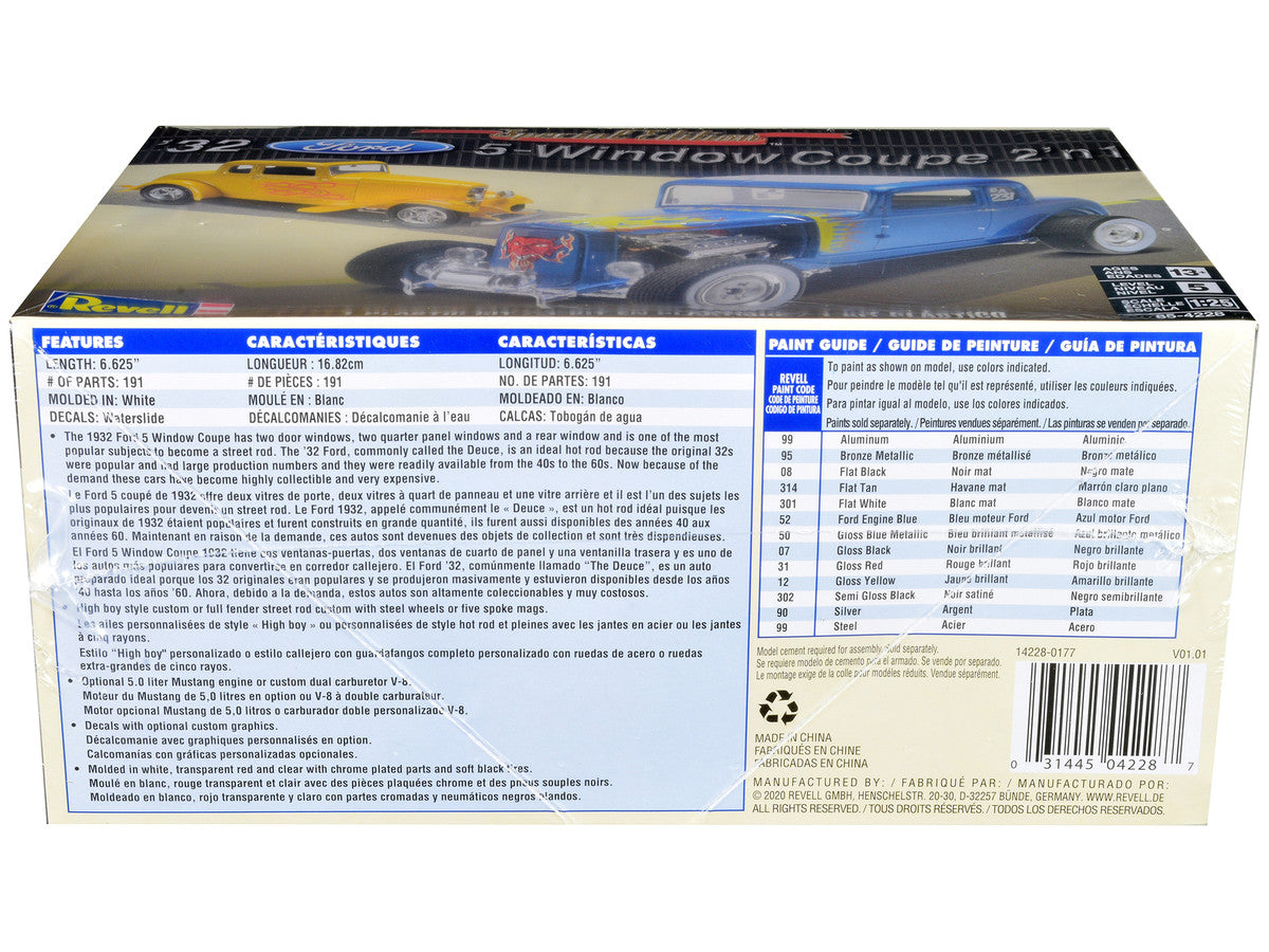 Level 5 Model Kit 1932 Ford 5-Window Coupe 2-in-1 Kit 1/25 Scale Model by Revell-2