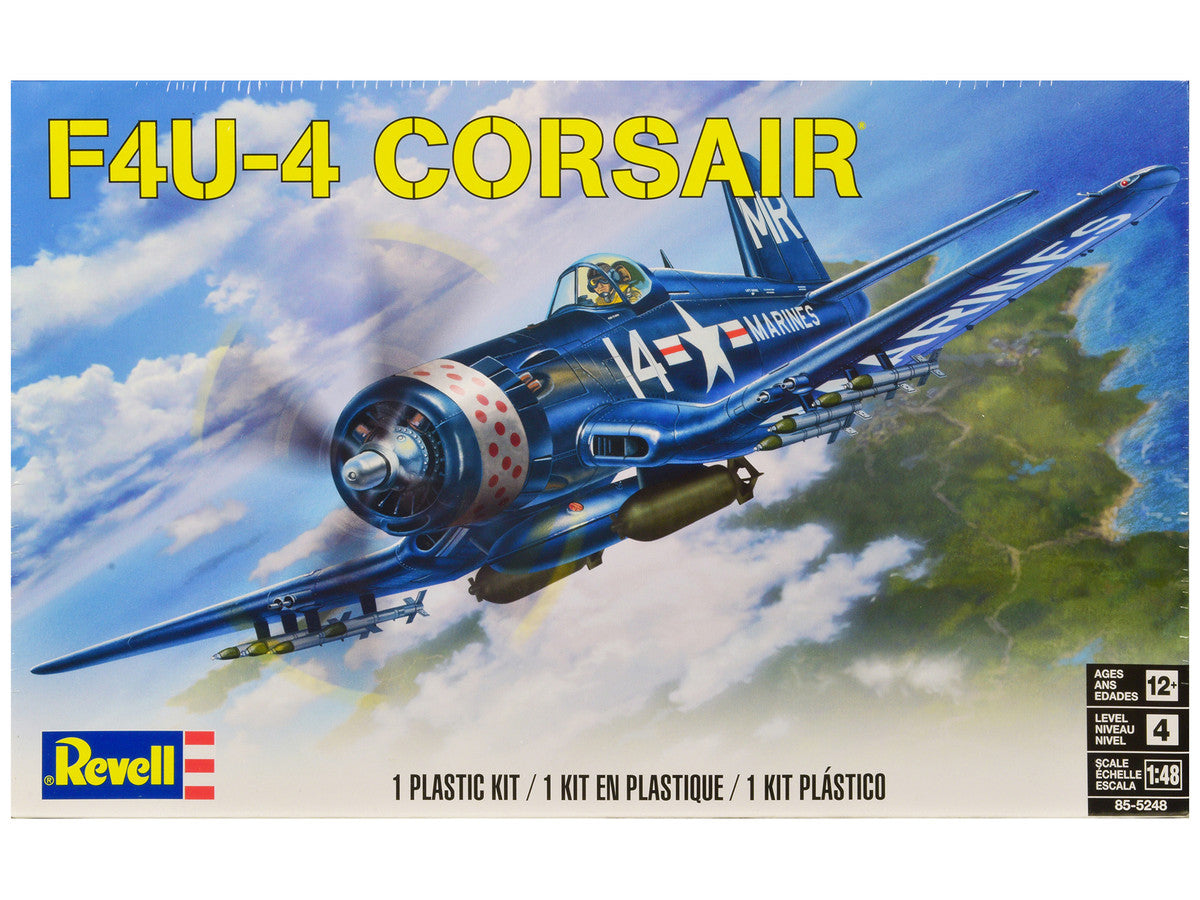 Level 4 Model Kit Vought F4U-4 Corsair Fighter Aircraft 1/48 Scale Model by Revell-0