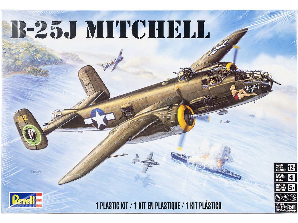 Level 4 Model Kit B-25J Mitchell Medium Bomber Plane 1/48 Scale Model by Revell-1