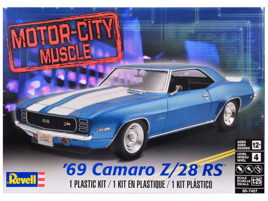 Level 4 Model Kit 1969 Chevrolet Camaro Z/28 RS "Motor-City Muscle" 1/25 Scale Model by Revell-0