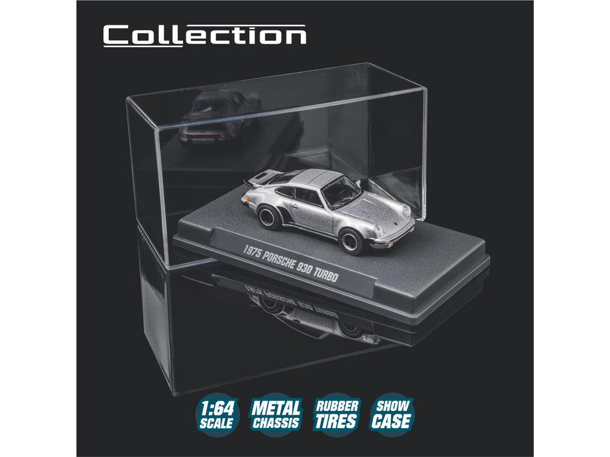 1975 Porsche 930 Turbo Silver Metallic "Collection" Series 1/64 Diecast Model Car by Majorette-3