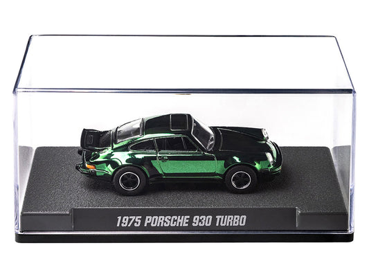 1975 Porsche 930 Turbo Green Metallic "Collection" Series 1/64 Diecast Model Car by Majorette-0
