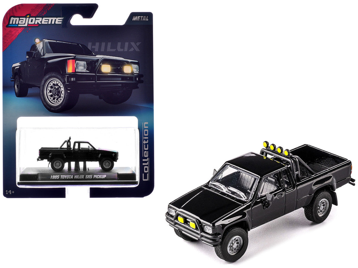 1985 Toyota Hilux SR5 Pickup Truck Black "Collection" Series 1/64 Diecast Model Car by Majorette-2