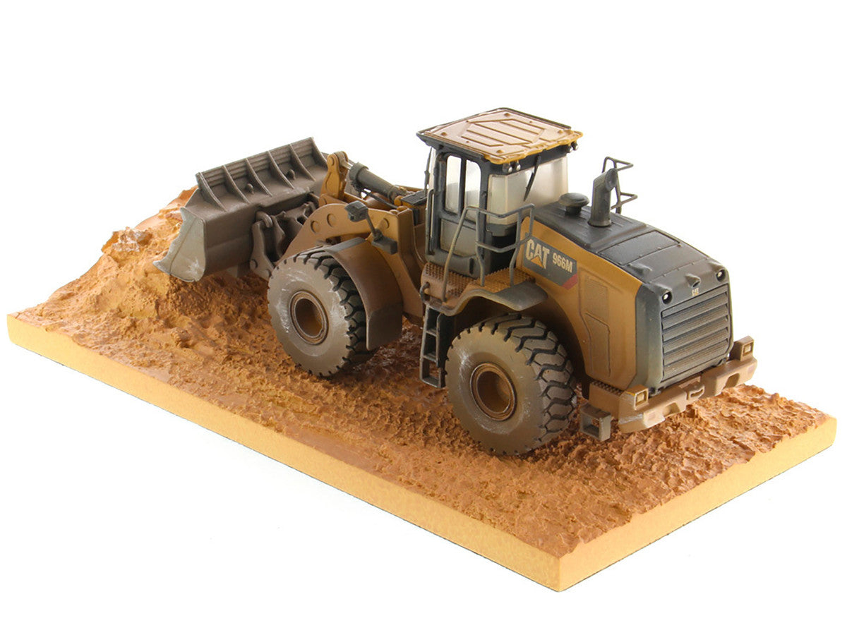 CAT Caterpillar 966M Wheel Loader with Operator (Dirty Version) "Weathered" Series 1/50 Diecast Model by Diecast Masters-2