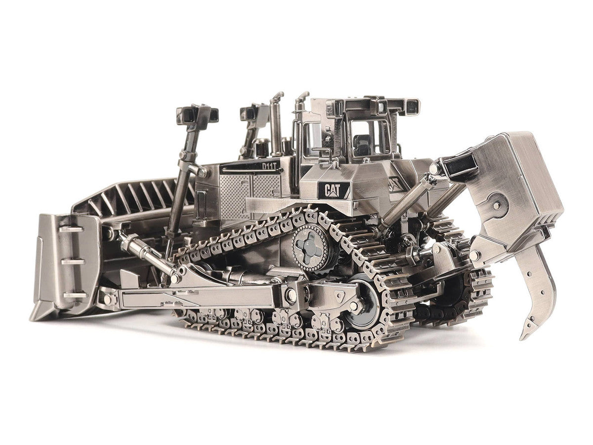CAT Caterpillar D11T Track Type Tractor Dozer Antique Silver Finish "Commemorative Series" 1/50 Diecast Model by Diecast Masters-2