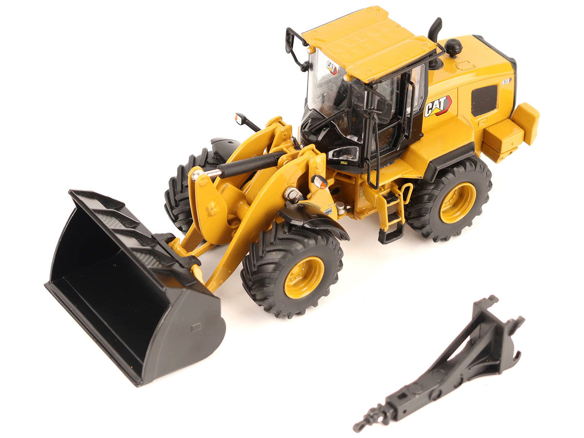 CAT Caterpillar 938 Wheel Loader with Operator Yellow "High Line" Series 1/50 Diecast Model by Diecast Masters-1