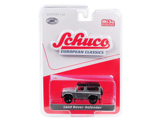 Land Rover Defender Silver "European Classics" Series Limited Edition to 2400 pieces Worldwide 1/64 Diecast Model Car by Schuco-0