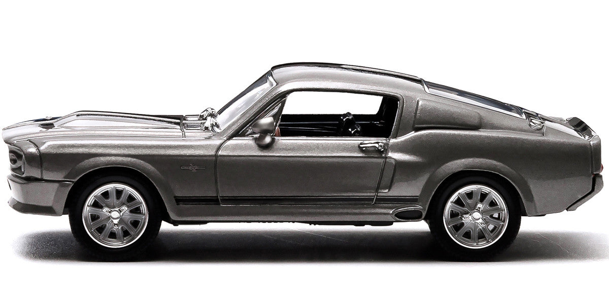 1967 Ford Mustang Custom "Eleanor" Gray Metallic with Black Stripes "Gone in 60 Seconds" (2000) Movie 1/43 Diecast Model Car by Greenlight-1