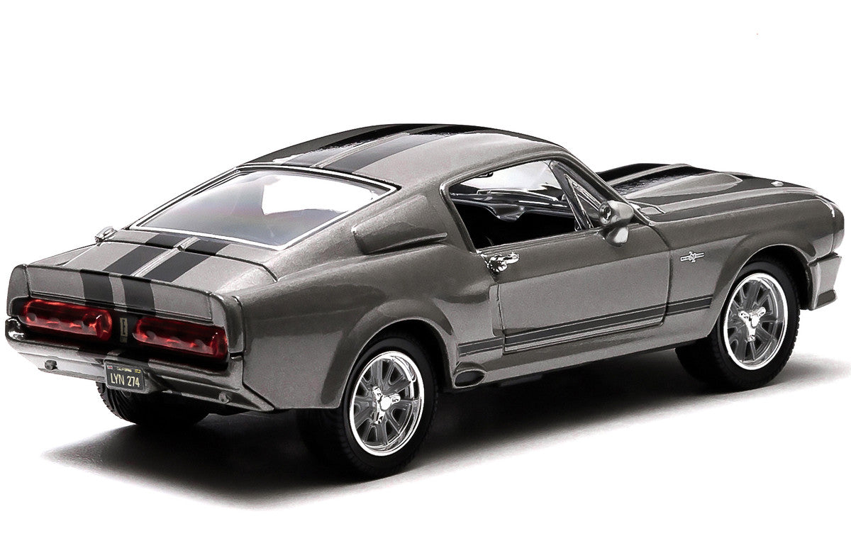1967 Ford Mustang Custom "Eleanor" Gray Metallic with Black Stripes "Gone in 60 Seconds" (2000) Movie 1/43 Diecast Model Car by Greenlight-2