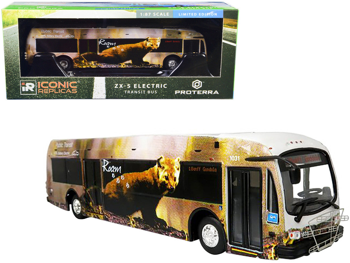 Proterra ZX5 Electric Transit Bus "Roam Transit" "1 Banff Gondola" 1/87 (HO) Diecast Model by Iconic Replicas-0