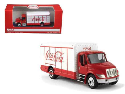 "Coca-Cola" Beverage Truck Red and White 1/87 Diecast Model by Motorcity Classics-0