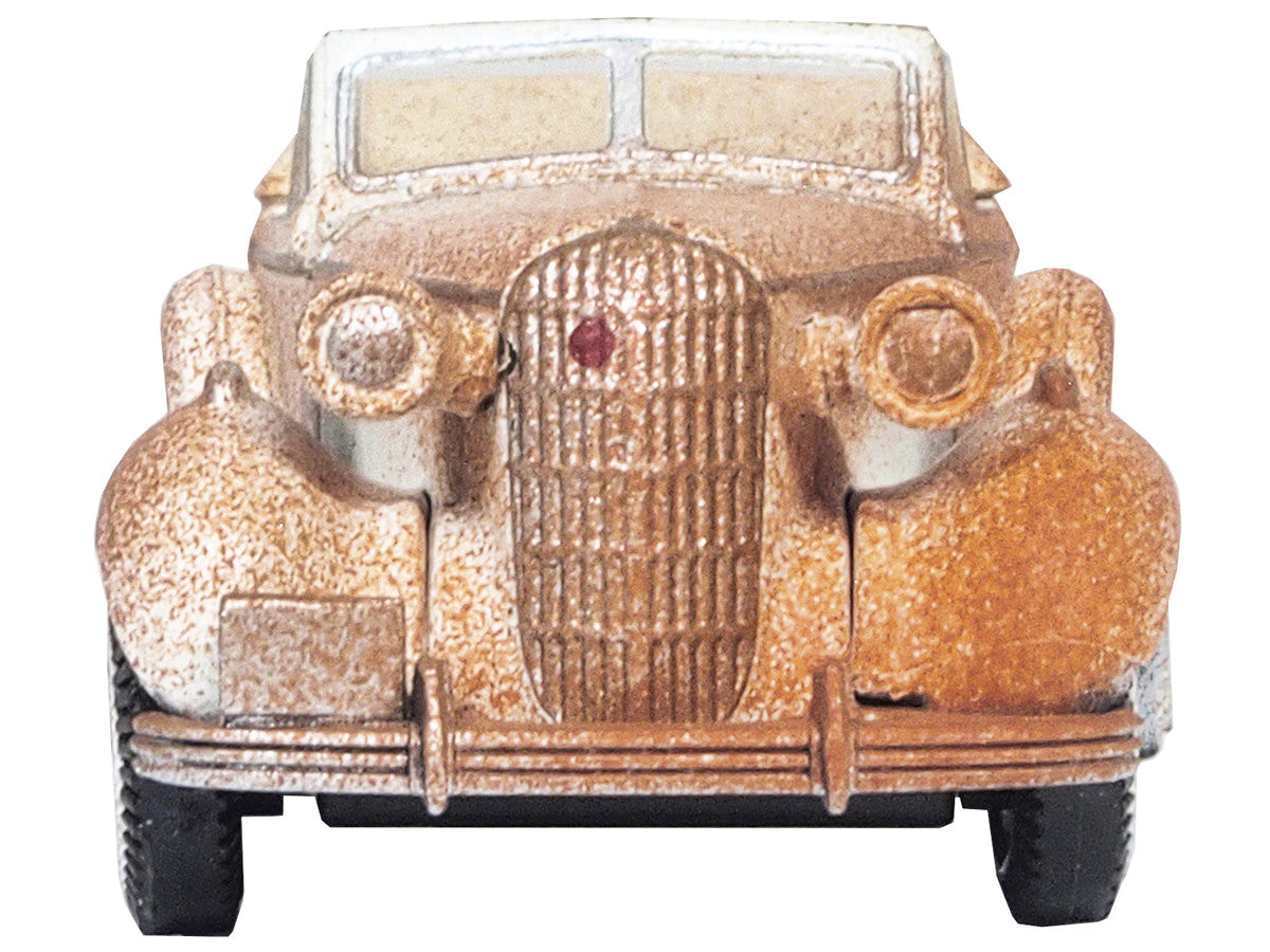 1936 Buick Special Convertible Coupe Beige (Rusted) "Junkyard Project" 1/87 (HO) Scale Diecast Model Car by Oxford Diecast-2