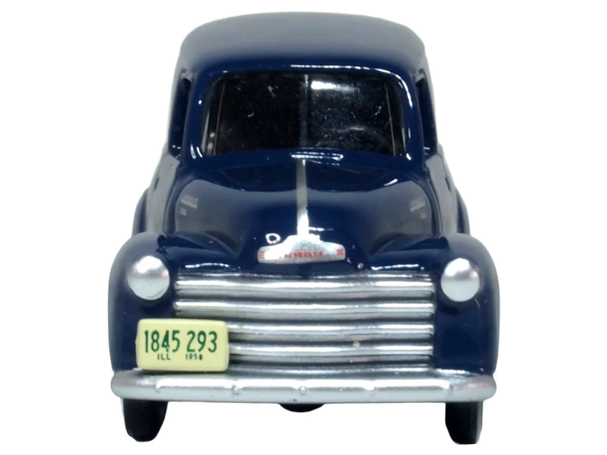 1950 Chevrolet Panel Van Mariner Blue 1/87 (HO) Scale Diecast Model Car by Oxford Diecast-3