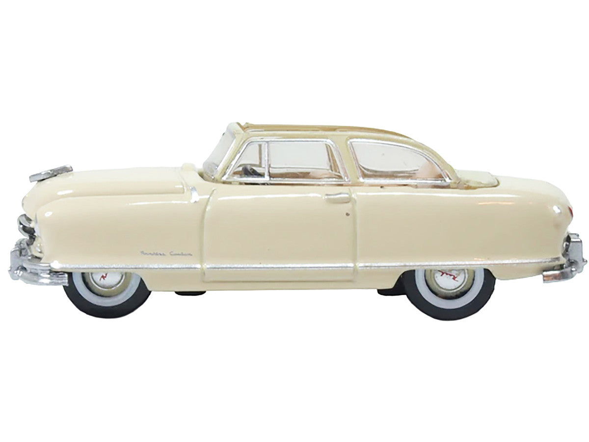 1950 Nash Rambler Custom Landau Convertible (Open) Champagne Ivory 1/87 (HO) Scale Diecast Model Car by Oxford Diecast-0