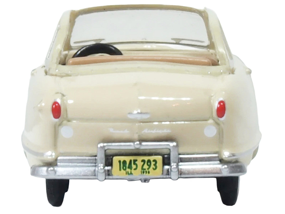 1950 Nash Rambler Custom Landau Convertible (Open) Champagne Ivory 1/87 (HO) Scale Diecast Model Car by Oxford Diecast-1