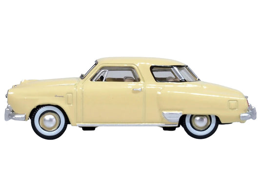 1950 Studebaker Champion Starlight Coupe Tulip Cream 1/87 (HO) Scale Diecast Model Car by Oxford Diecast-0