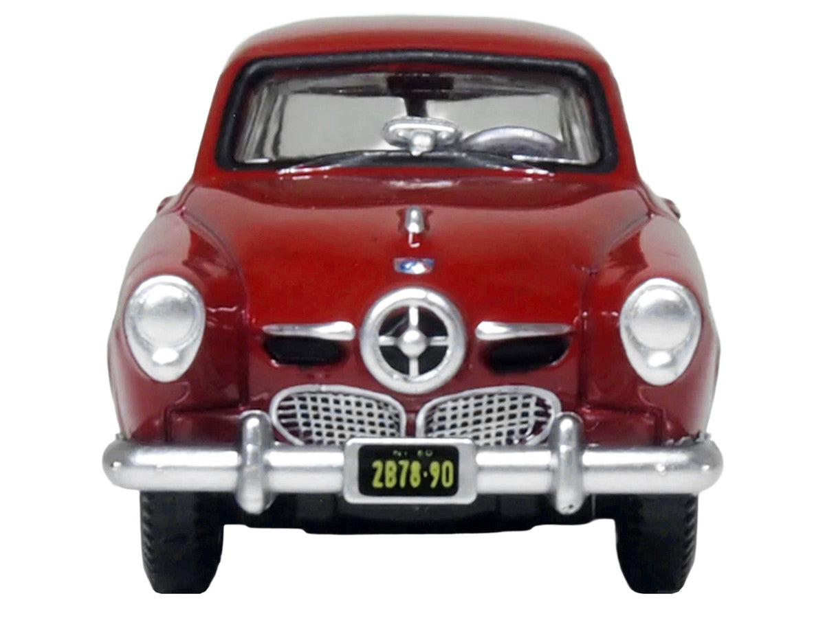 1950 Studebaker Champion Starlight Coupe Commanche Red 1/87 (HO) Scale Diecast Model Car by Oxford Diecast-3