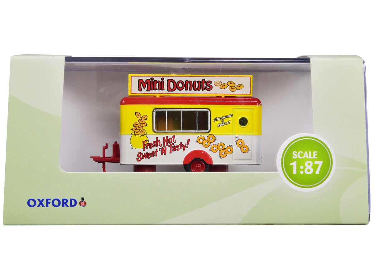 Mobile Food Trailer "Mini Donuts" 1/87 (HO) Scale Diecast Model by Oxford Diecast-0