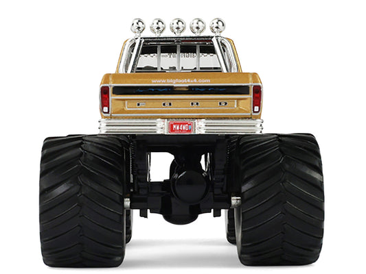 1979 Ford F-250 Monster Truck "Bigfoot #1 50th Anniversary" Gold Metallic "Kings of Crunch" Series 1/43 Diecast Model Car by Greenlight-0