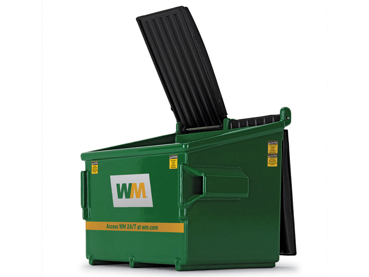 Refuse Trash Bin "Waste Management" Green Version D 1/34 Diecast Model by First Gear-1