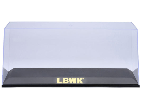 Collectible Display Show Case with Black Plastic Base and Gold "LBWK" Logo for 1/18-1/24 Scale Model Cars by Autoart-0