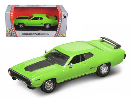 1971 Plymouth GTX 440 6 Pack Green 1/43 Diecast Model Car by Road Signature-0