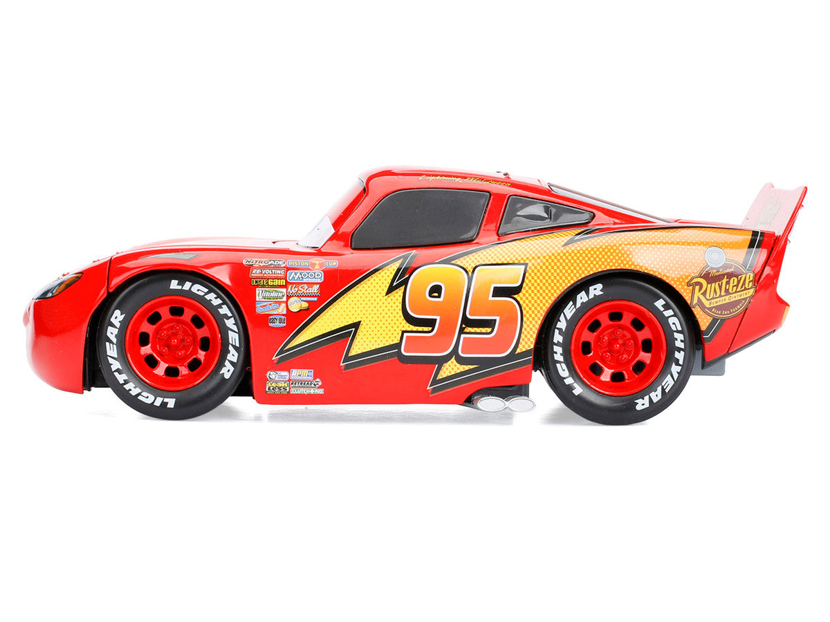 Lightning McQueen #95 Red Disney & Pixar "Cars" Movie "Hollywood Rides" Series Diecast Model Car by Jada-0