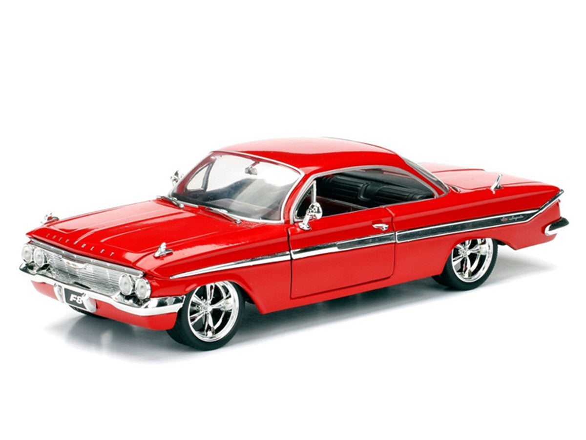 Dom's Chevrolet Impala Red "Fast & Furious F8: The Fate of the Furious" (2017) Movie "25 Years of Fast & Furious" Series 1/24 Diecast Model Car by Jada-1