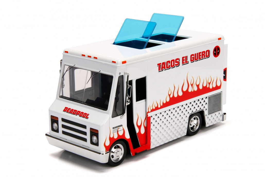 Deadpool Taco Truck with Deadpool Diecast Figurine "Marvel" Series 1/24 Diecast Model by Jada-1