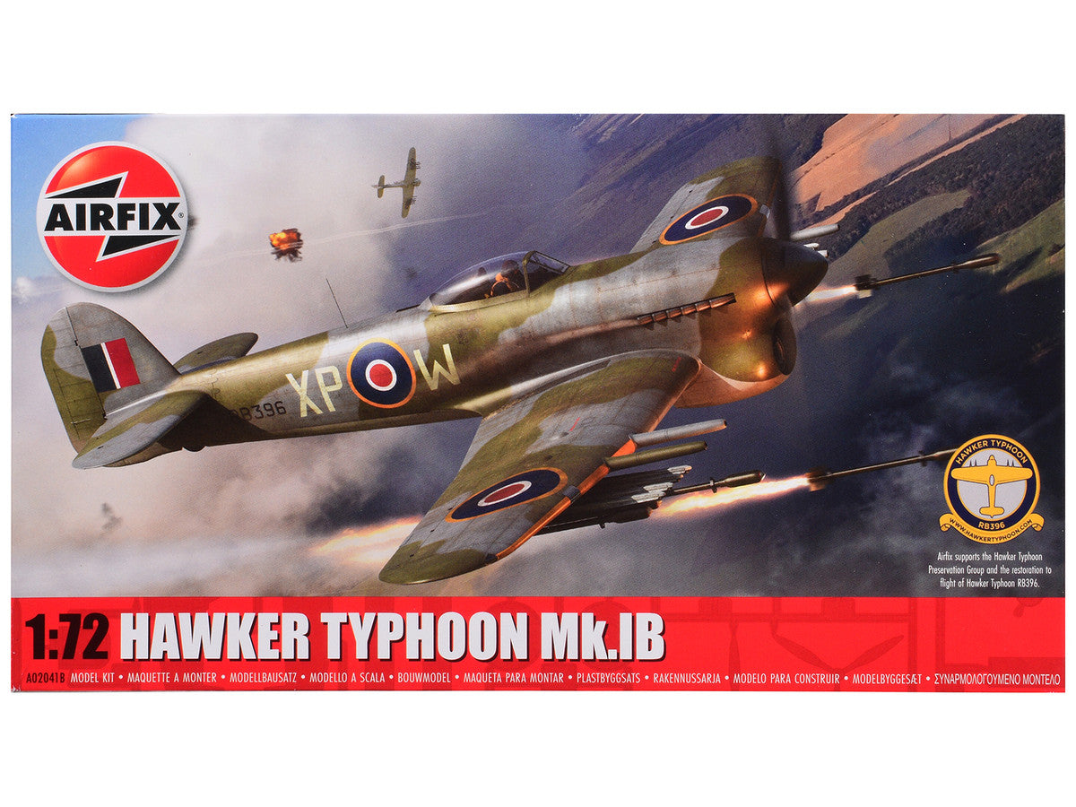 Level 1 Model Kit Hawker Typhoon Mk.IB Aircraft with 2 Scheme Options 1/72 Plastic Model Kit by Airfix-2