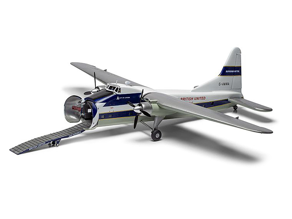 Level 2 Model Kit Bristol Superfreighter Freighter Aircraft "British United Air Ferries (BUAF)" 1/72 Plastic Model Kit by Airfix-3