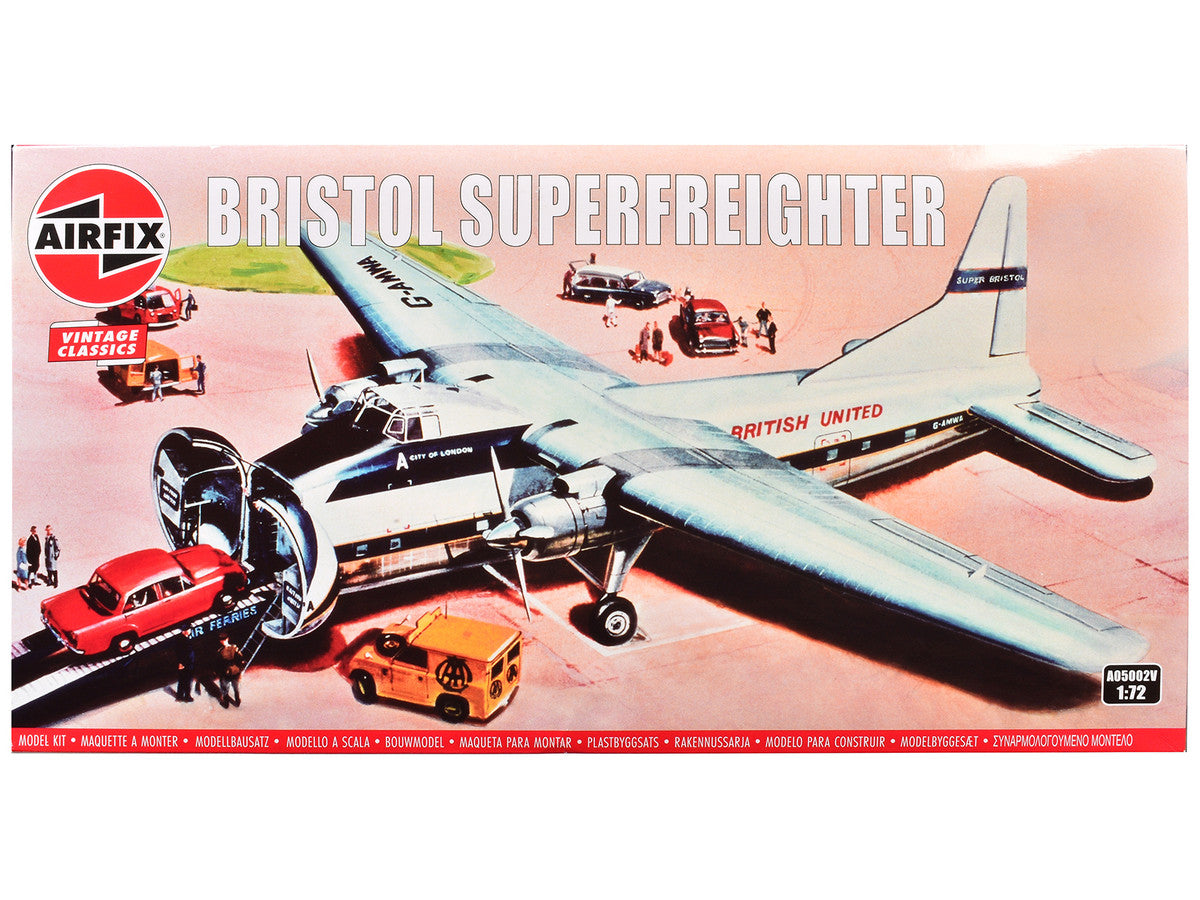 Level 2 Model Kit Bristol Superfreighter Freighter Aircraft "British United Air Ferries (BUAF)" 1/72 Plastic Model Kit by Airfix-0