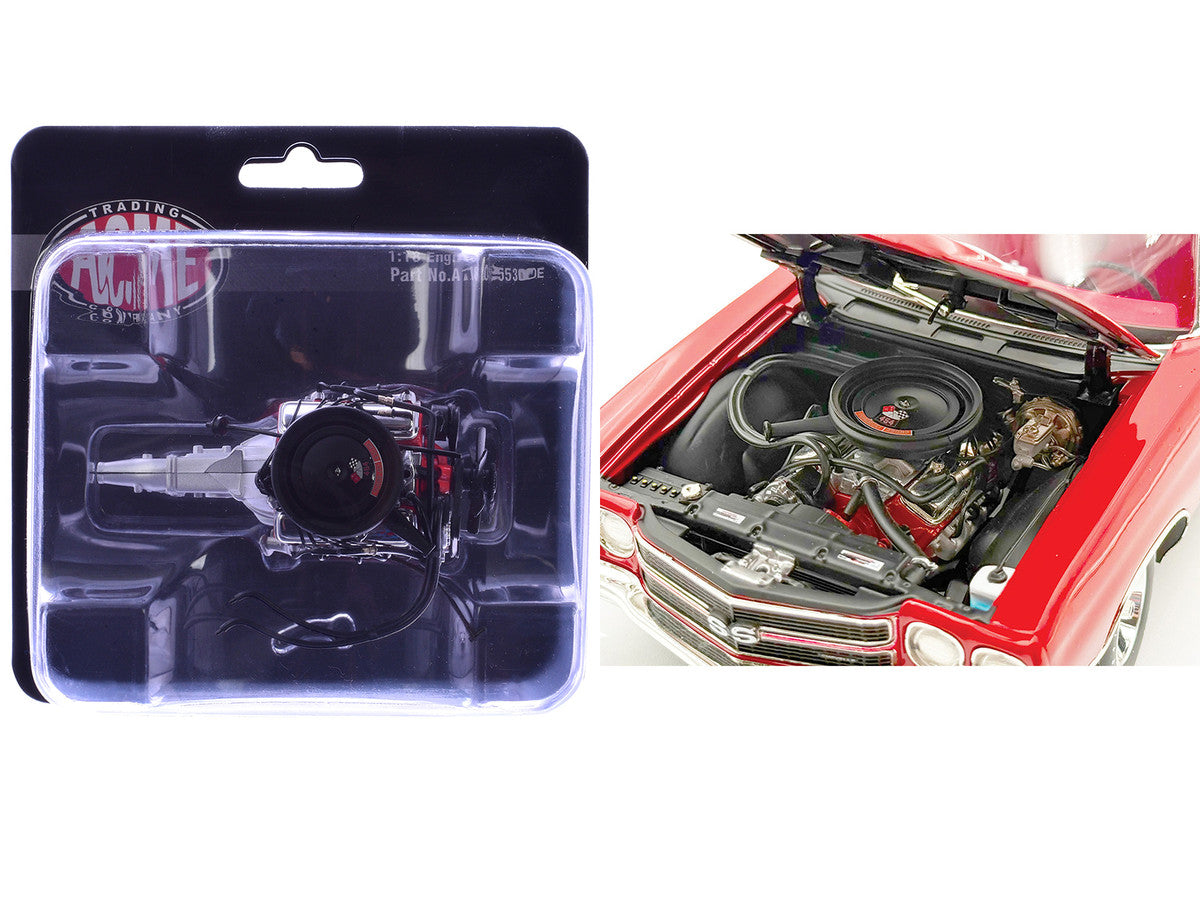 454 LS6 Engine and Transmission Replica from "1970 Chevrolet Chevelle SS" 1/18 Model by ACME-0