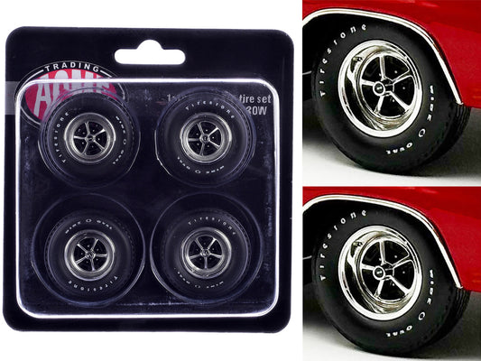 "Super Sport" Wheel and Tire Set of 4 pieces from "1970 Chevrolet Chevelle SS" for 1/18 Scale Models by ACME-0