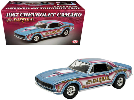1967 Chevrolet Camaro "Mr. Bardahl Drag Car" Blue Metallic with Red and White Graphics Limited Edition to 312 pieces Worldwide 1/18 Diecast Model Car by ACME-0