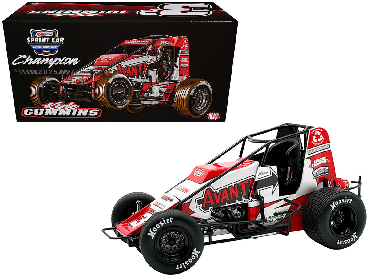 USAC Sprint Car #3P Kyle Cummins "Avanti" Champion "USAC Sprint Car National Championship" (2025) 1/18 Diecast Model Car by ACME-3
