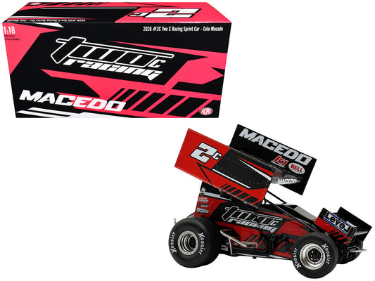Winged Sprint Car #2C Cole Macedo "Two C Racing" (2026) 1/18 Diecast Model Car by ACME-0