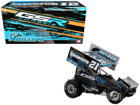 Winged Sprint Car #21 Kyle Phillips "GSR Chassis - Ohsweken Speedway" (2026) 1/18 Diecast Model Car by ACME-0