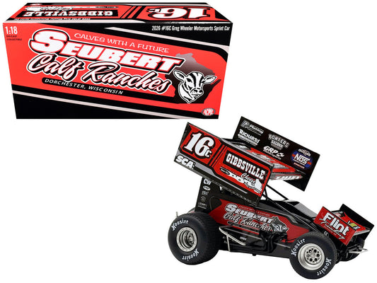 Winged Sprint Car #16C Scotty Thiel "Greg Wheeler Motorsports - Seubert Calf Ranches" (2026) 1/18 Diecast Model Car by ACME-0