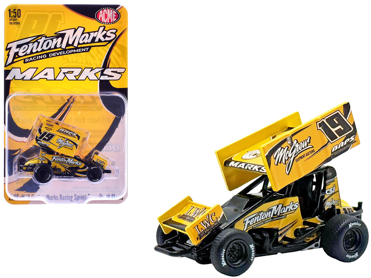 Winged Sprint Car #19 Brent Marks "Fenton Marks Racing" (2026) 1/50 Diecast Model Car by ACME-0