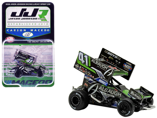 Winged Sprint Car #41 Carson Macedo "Albaugh" Jason Johnson Racing (2026) 1/50 Diecast Model Car by ACME-0