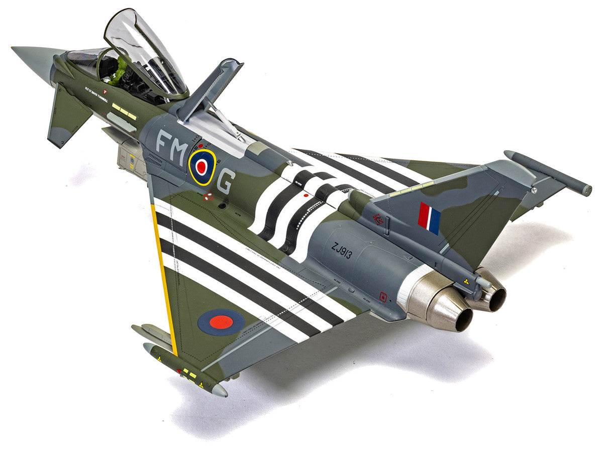 Eurofighter Typhoon FGR4 Fighter Aircraft "ZJ913 FM-G Moggy D-Day 80th Anniversary Display Scheme" (2024) Royal Air Force "The Aviation Archive" Series 1/48 Diecast Model by Corgi-2