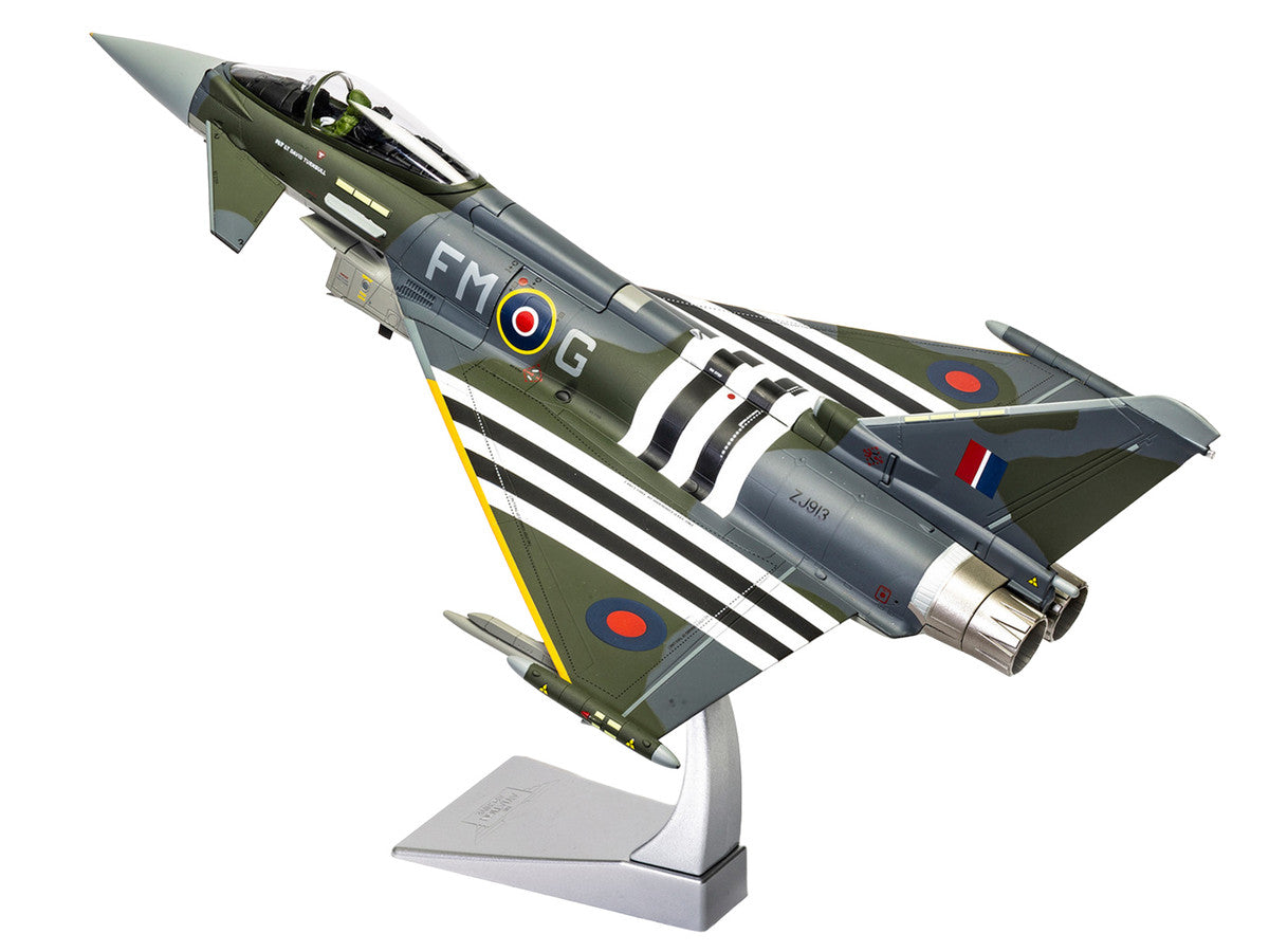 Eurofighter Typhoon FGR4 Fighter Aircraft "ZJ913 FM-G Moggy D-Day 80th Anniversary Display Scheme" (2024) Royal Air Force "The Aviation Archive" Series 1/48 Diecast Model by Corgi-3