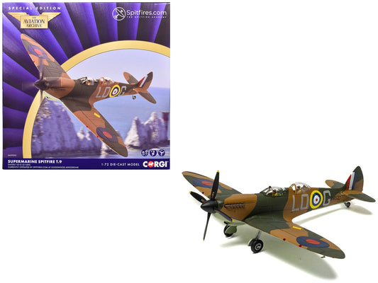 Supermarine Spitfire T.9 Aircraft "SM520 Spitfires.com Goodwood Aerodrome" British Royal Air Force "The Aviation Archive" Series 1/72 Diecast Model by Corgi-0
