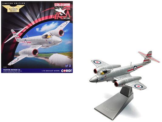 Gloster Meteor F.8 Aircraft "WH480/M Sqn Ldr John ‘Dusty’ Miller DFC No.41 Squadron Biggin Hill" (1951) Royal Air Force "The Aviation Archive" Series 1/72 Diecast Model Car by Corgi-0