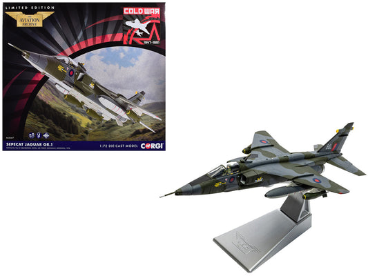 SEPECAT Jaguar GR.1 Aircraft "XX963/AL No.14 Squadron RAF Germany Bruggen" (1976) Royal Air Force "The Aviation Archive" Series 1/72 Diecast Model Car by Corgi-0