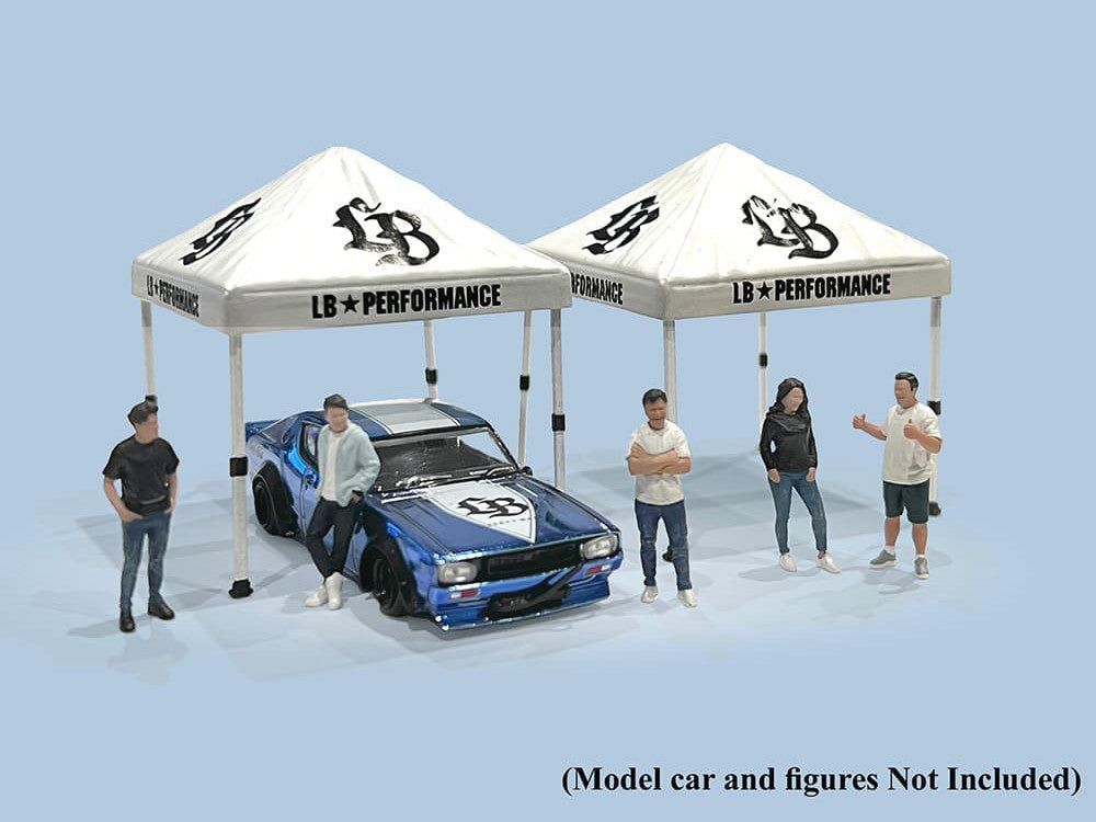 "Liberty Walk" Canopy 2 Piece Set White Limited Edition for 1/64 Scale Models by American Diorama-1