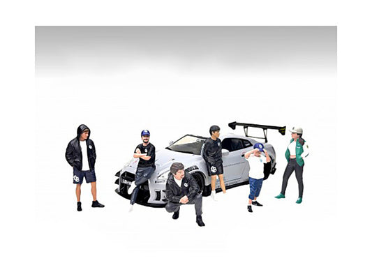 "LB Nation" 6 piece Figure Set for 1/24 Scale Models by American Diorama-0
