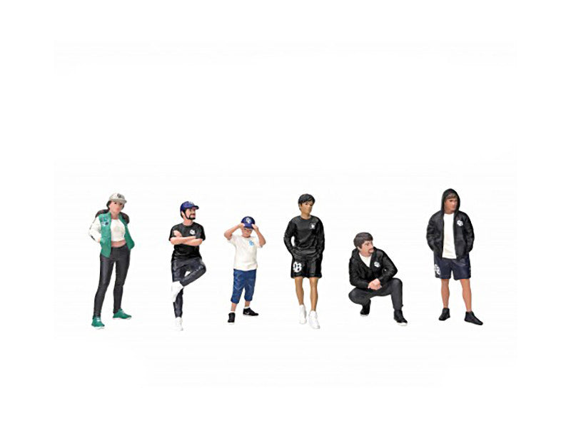 "LB Nation" 6 piece Figure Set for 1/24 Scale Models by American Diorama-2