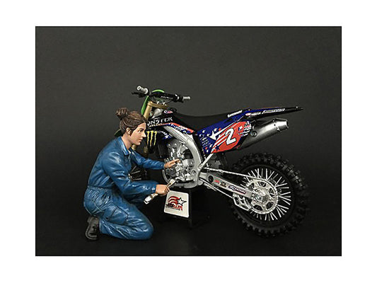 Mechanic Chole Figurine for 1/12 Scale Motorcycle Models by American Diorama-0